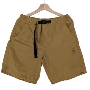 Uniqlo Men's Yellow Mustard Nylon Cargo Shorts, M Waist 30-33
